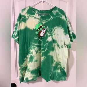 Buc-ee Green Tie-Dye St Paddy Day T-Shirt 3XL